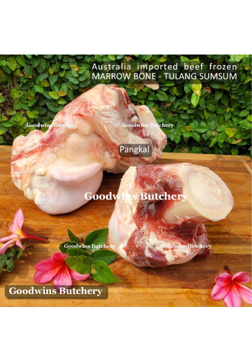 Beef bone MARROW BONES tulang sumsum sapi Australia frozen BASE CUTS 2-3 kg/pc (price/kg)